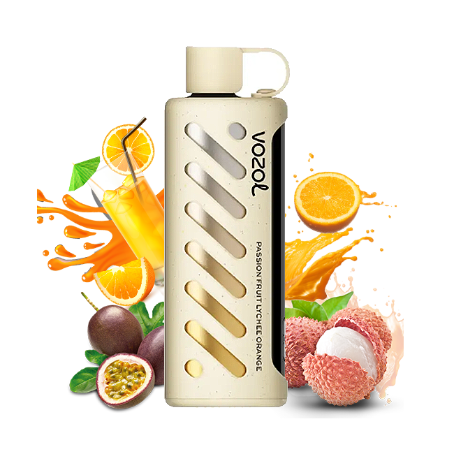 Vozol 25000 Puff Gear Shisha Çarkıfelek Meyvesi Liçi Portakal Passion Fruit Lychee Orange